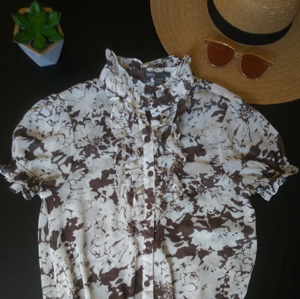 Poetry (Nordstrom) Ruffle Boho Blouse